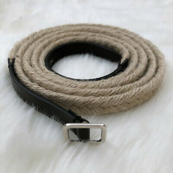 J Jill Natural Jute & Leather Double Wrap Belt - Picture 3 of 6